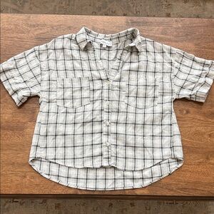 Gilli Monochrome Checkered Blouse